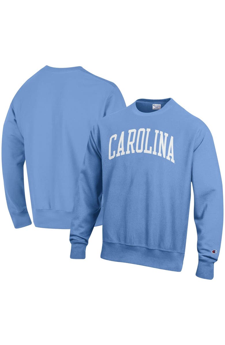 Champion Men's Champion Carolina Blue North Carolina Tar Heels Arch Reverse Weave Pullover Sweatshirt, Main, color, 