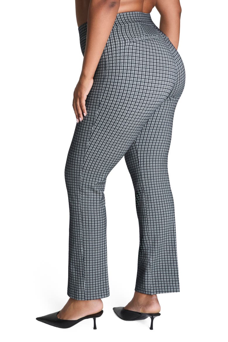 Ponte Slim Straight Jacquard Pants, Alternate, color, MINI COLLIER