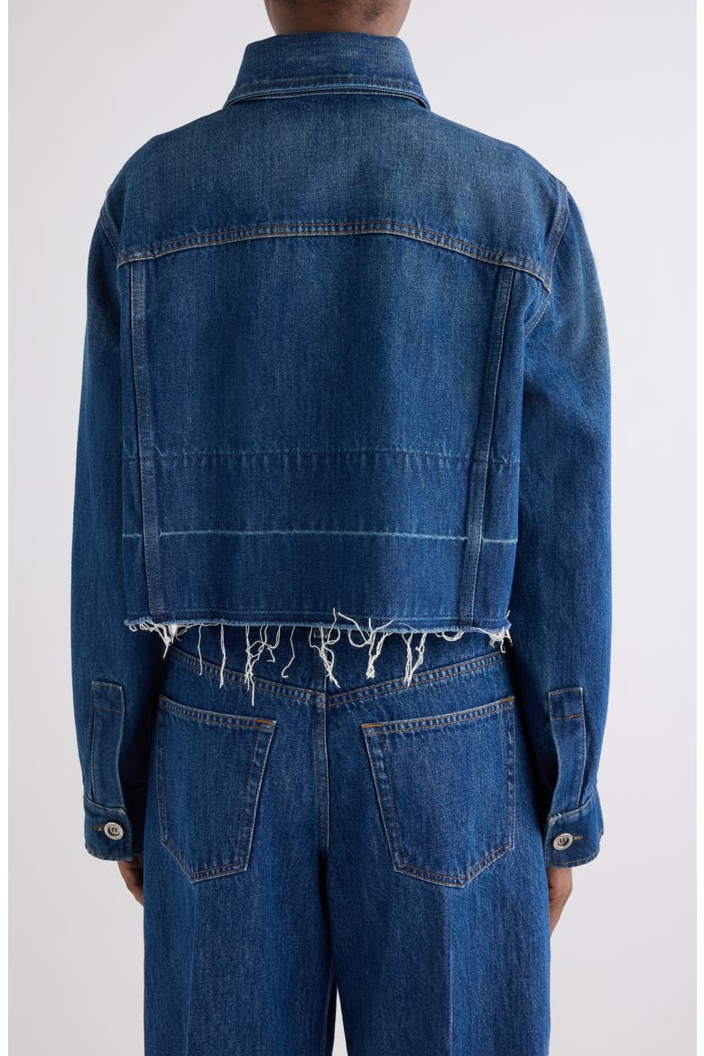 Release Hem Raw Edge Denim Shirt, Alternate, color, MEDIUM BLUE