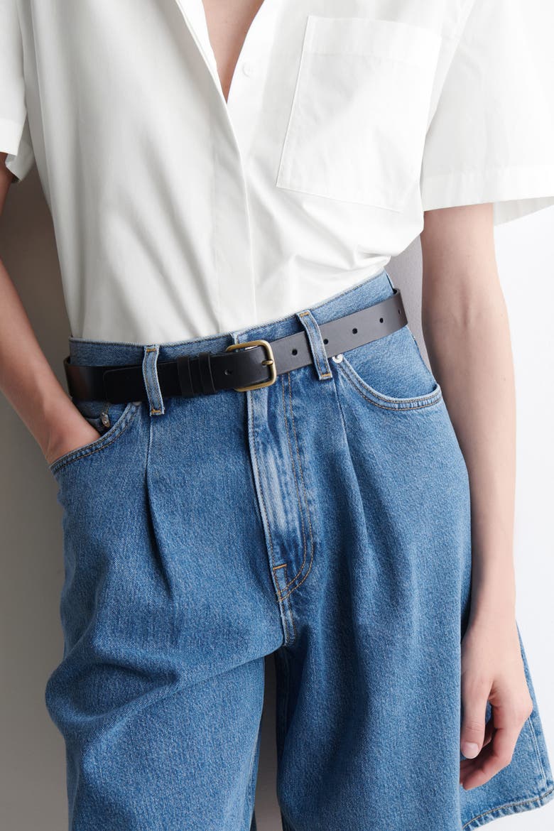 Wide-Leg Denim Shorts, Alternate, color, BLUE