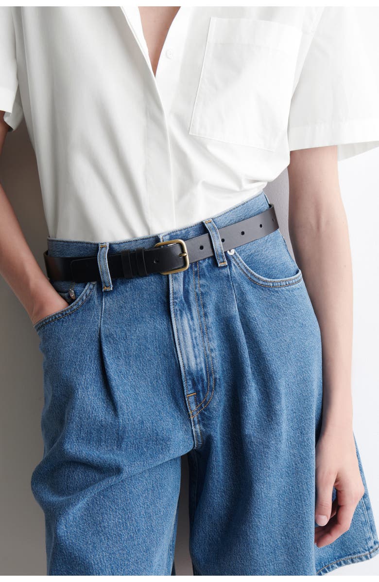 COS Wide-Leg Denim Shorts, Alternate, color, Blue