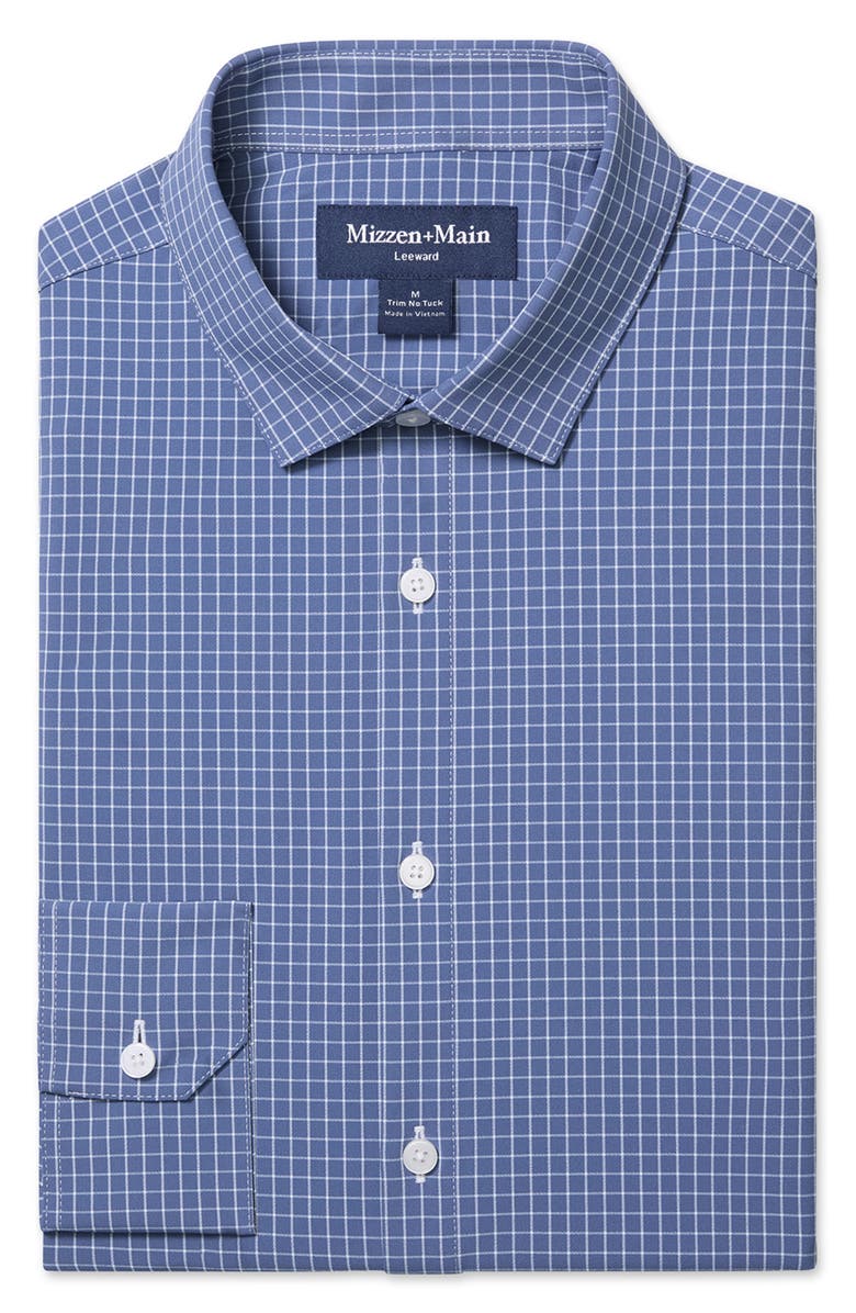 Mizzen+Main Leeward Trim Fit Plaid Performance Button-Up Shirt, Alternate, color,