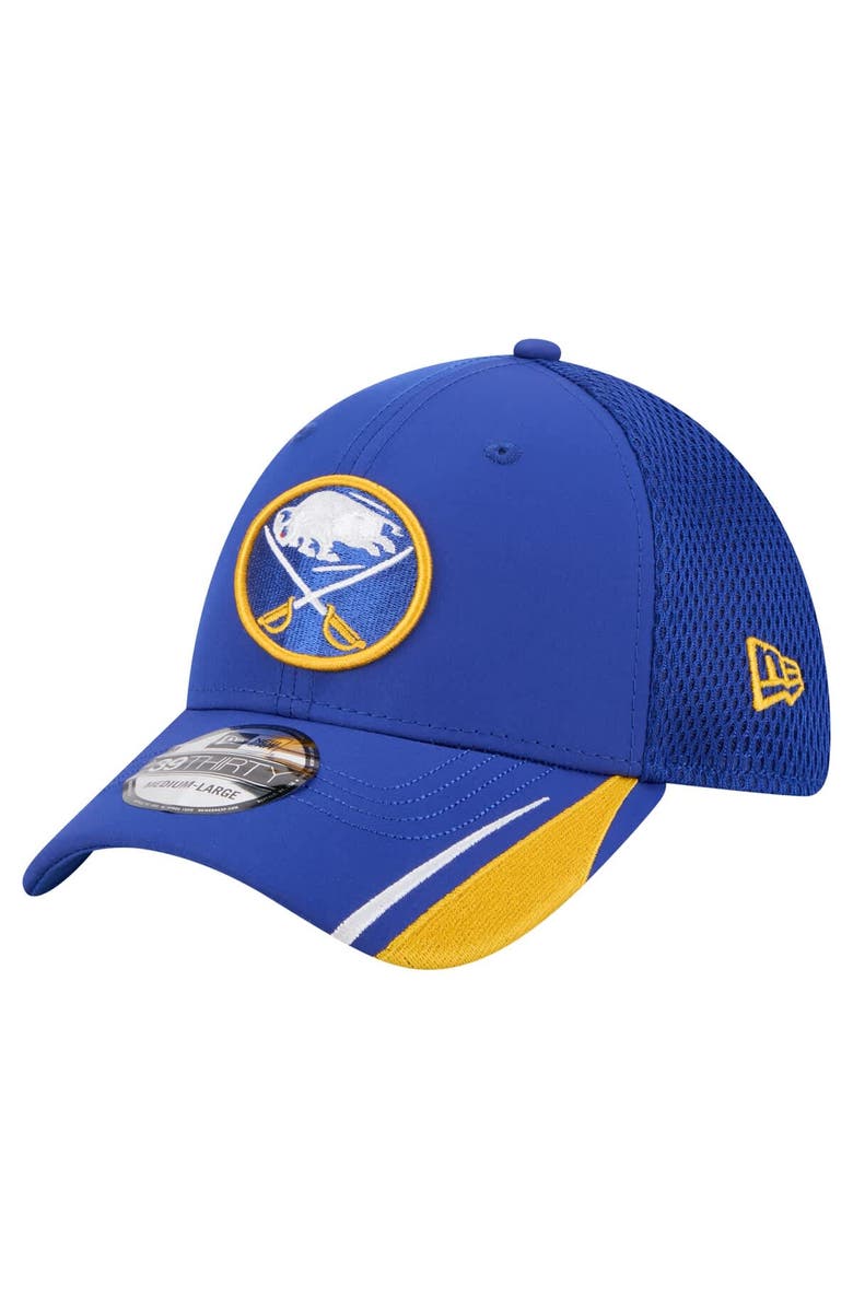 New Era Men's New Era  Royal Buffalo Sabres Linear Featherweight 39THIRTY Flex Hat, Main, color, 