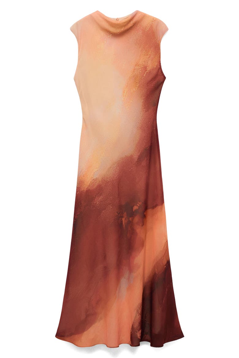 Gradient Pattern A-Line Dress, Alternate, color, PEACH