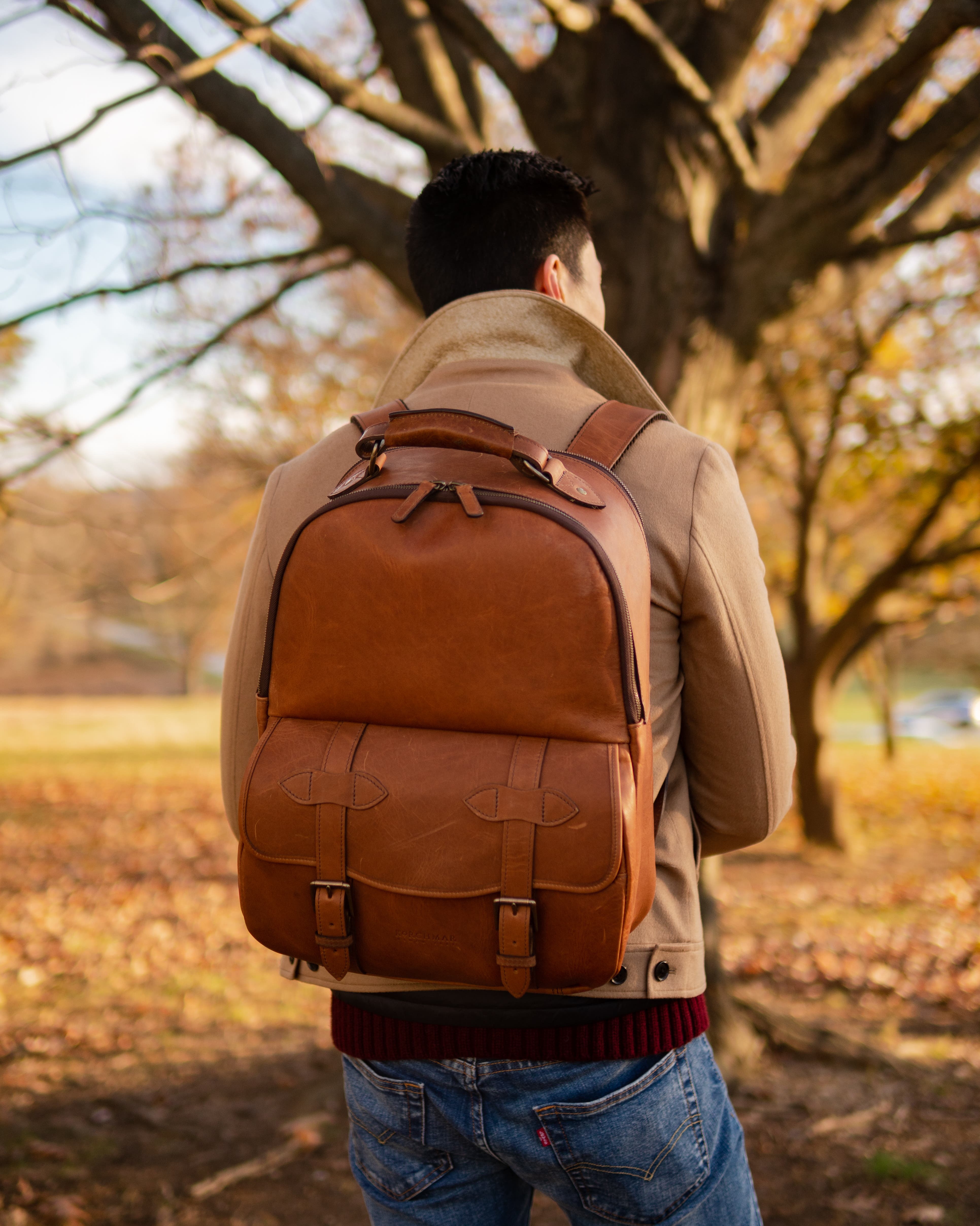 Lewis Heritage Leather Backpack, Alternate, color, Brown