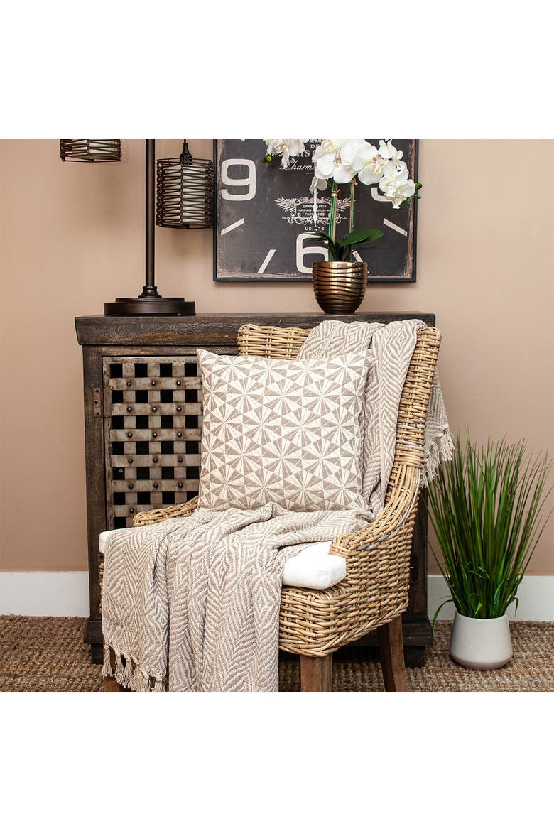 Dorri Transitional Beige Throw Pillow, Alternate, color, BEIGE