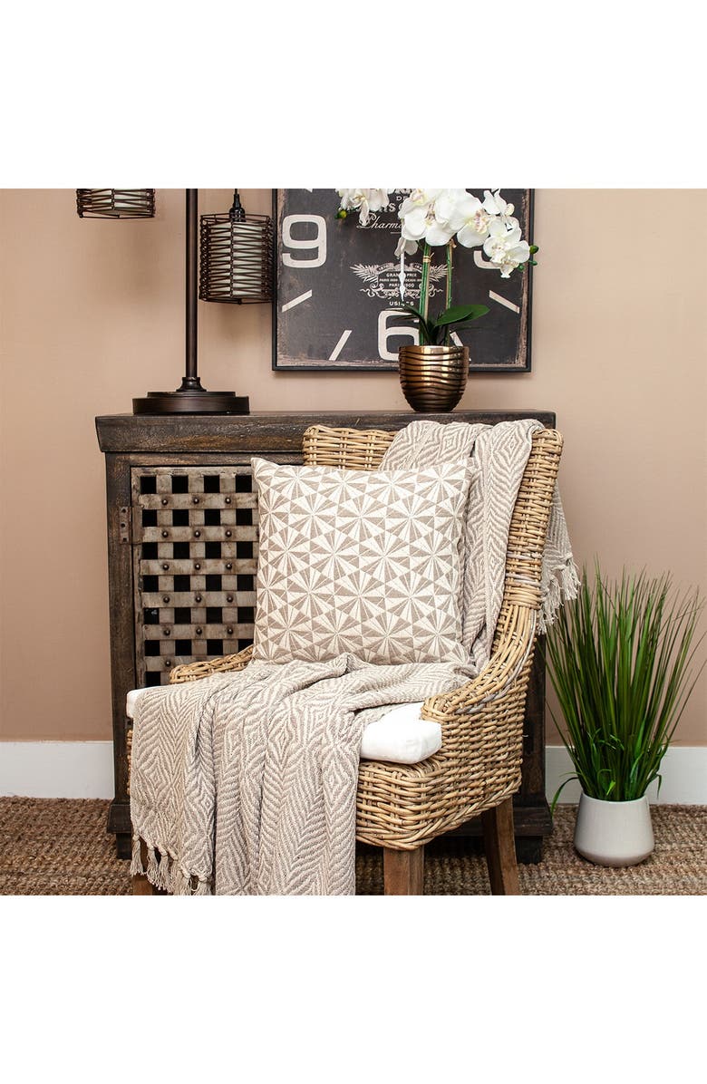 PARKLAND COLLECTION Dorri Transitional Beige Throw Pillow, Alternate, color, Beige