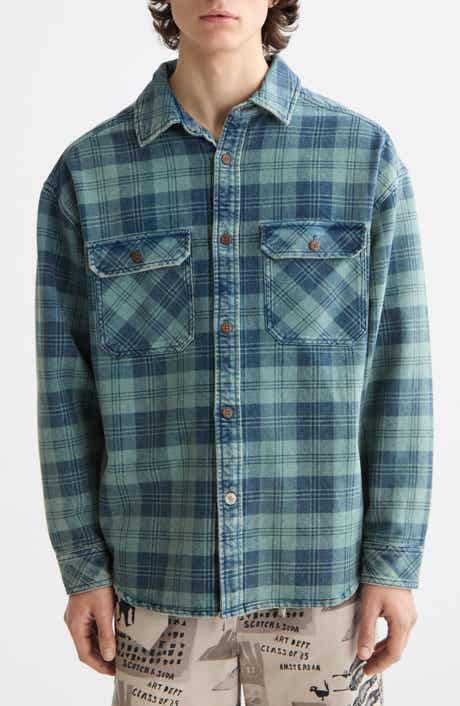 Scotch & Soda Check Washed Denim Overshirt