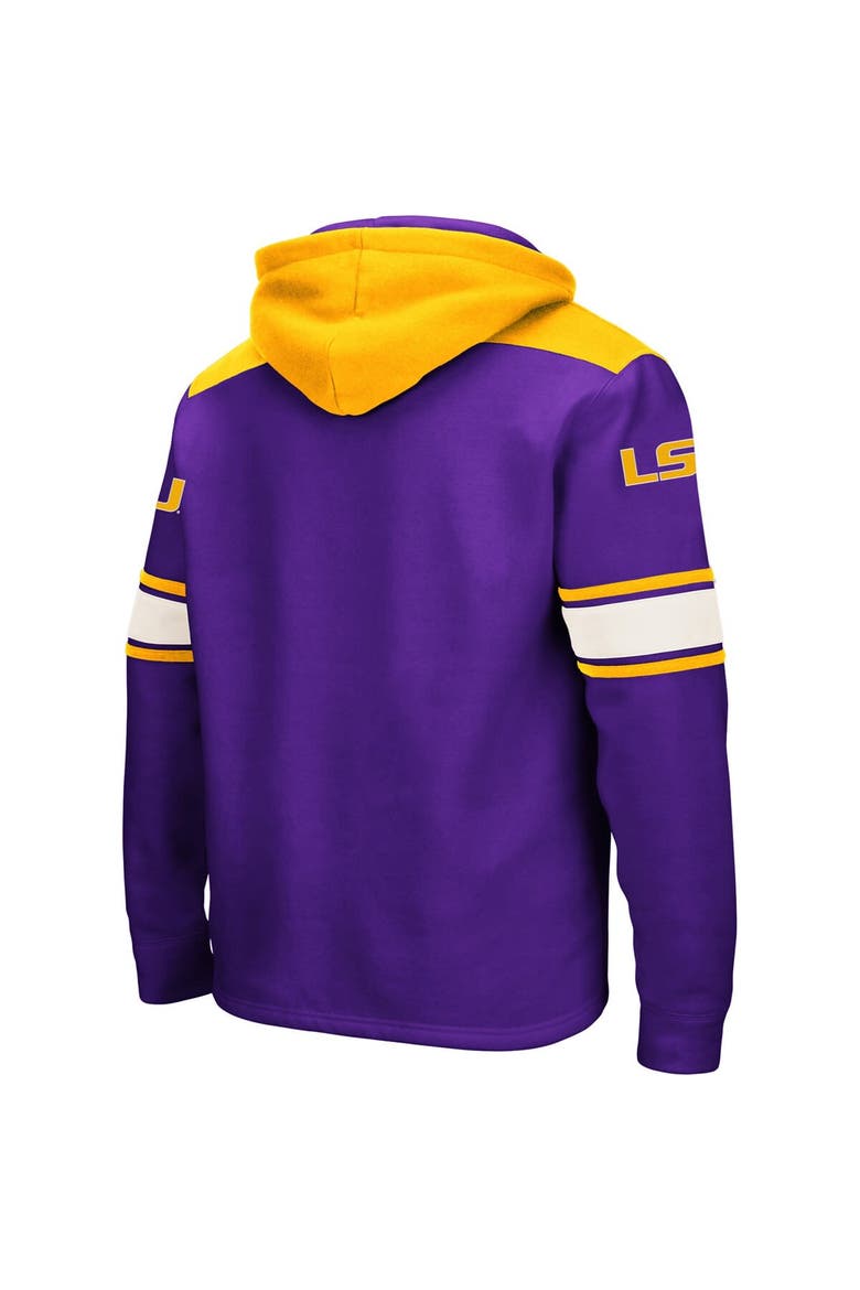 Men's Colosseum Purple LSU Tigers 2.0 Lace-Up Pullover Hoodie, Alternate, color, Purple