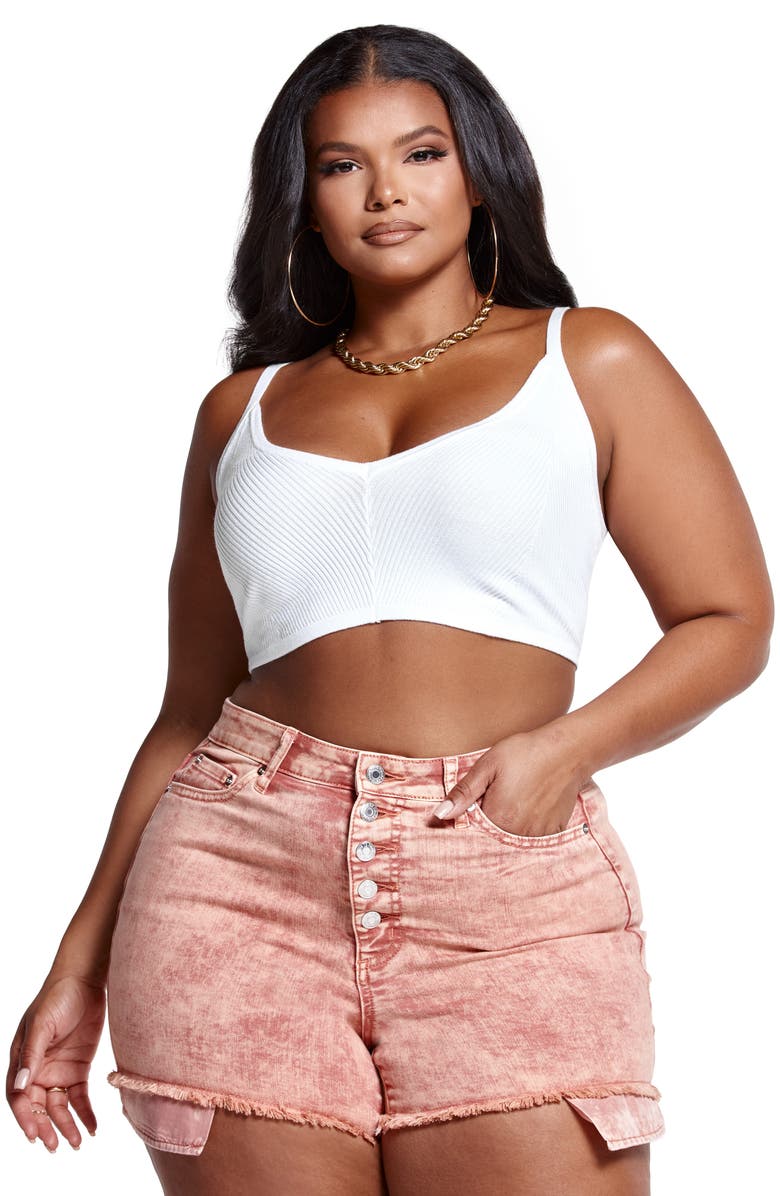 Fashion to Figure High Waist Cutoff Shorts, Alternate, color, 