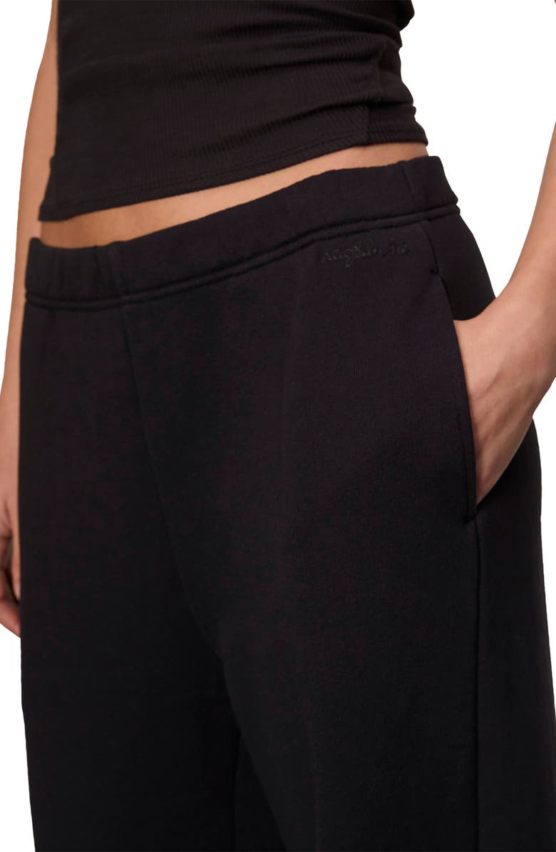 rag & bone Terry Wide Leg Sweatpants, Alternate, color, Black