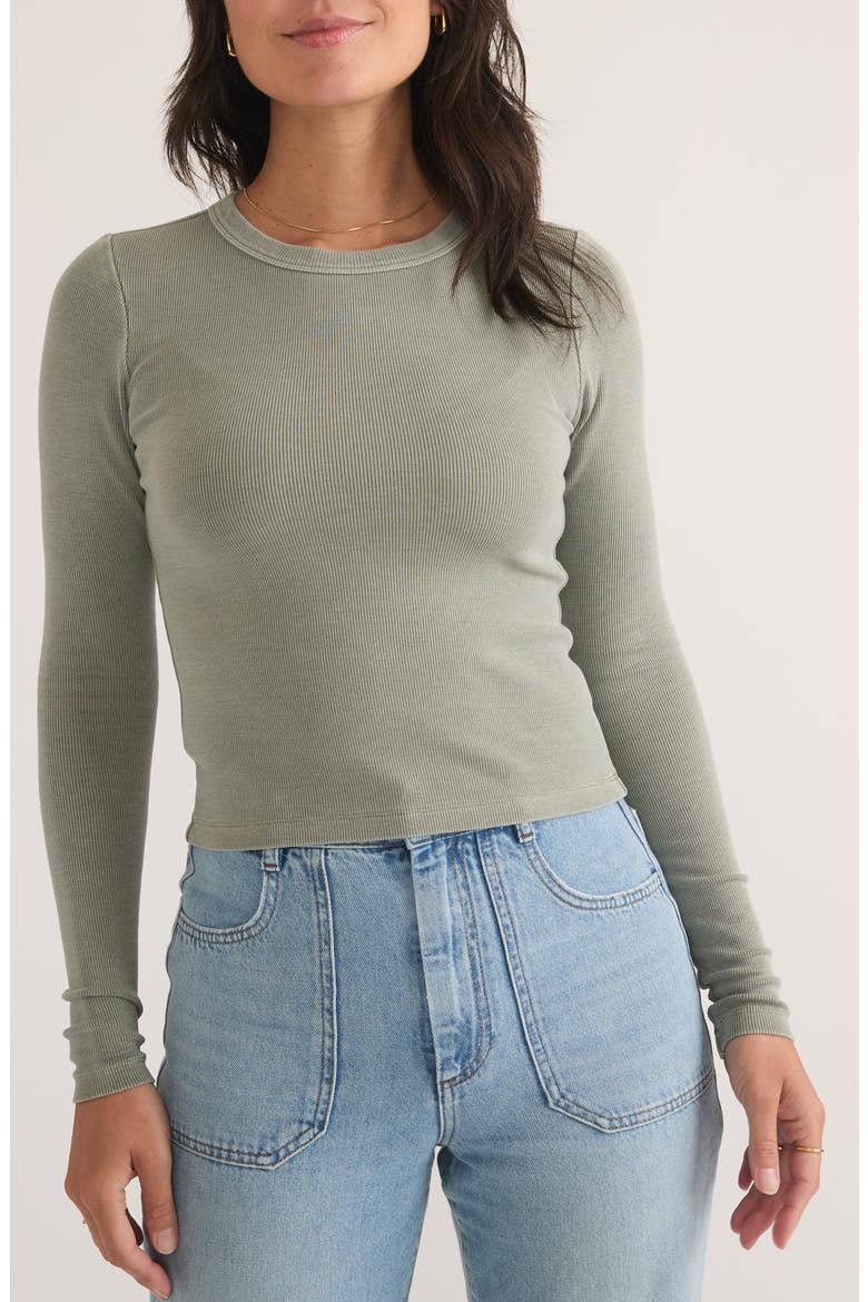 Lexi Sun-In Rib Long Sleeve T-Shirt, Main, color, SHADOW