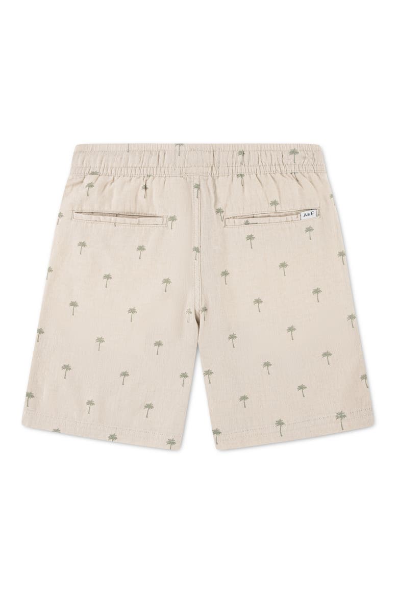 Kids' Linen Blend Shorts, Alternate, color, SEAGRASS