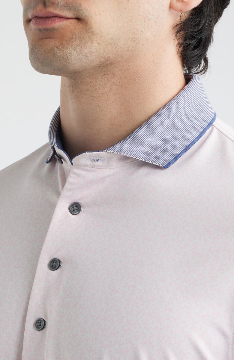 Greyson Coral Dreams Performance Polo, Alternate, color, Pink Sky