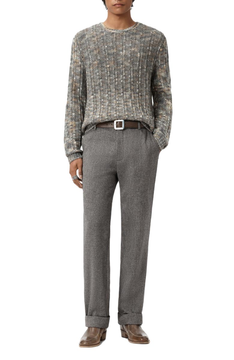 John Varvatos Marsala Wool Sweater, Alternate, color, Terra Brown