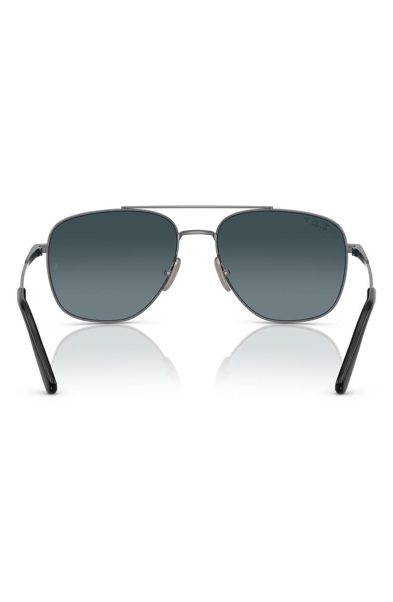 Ray-Ban 59mm Polarized Square Sunglasses, Alternate, color, Gunmetal