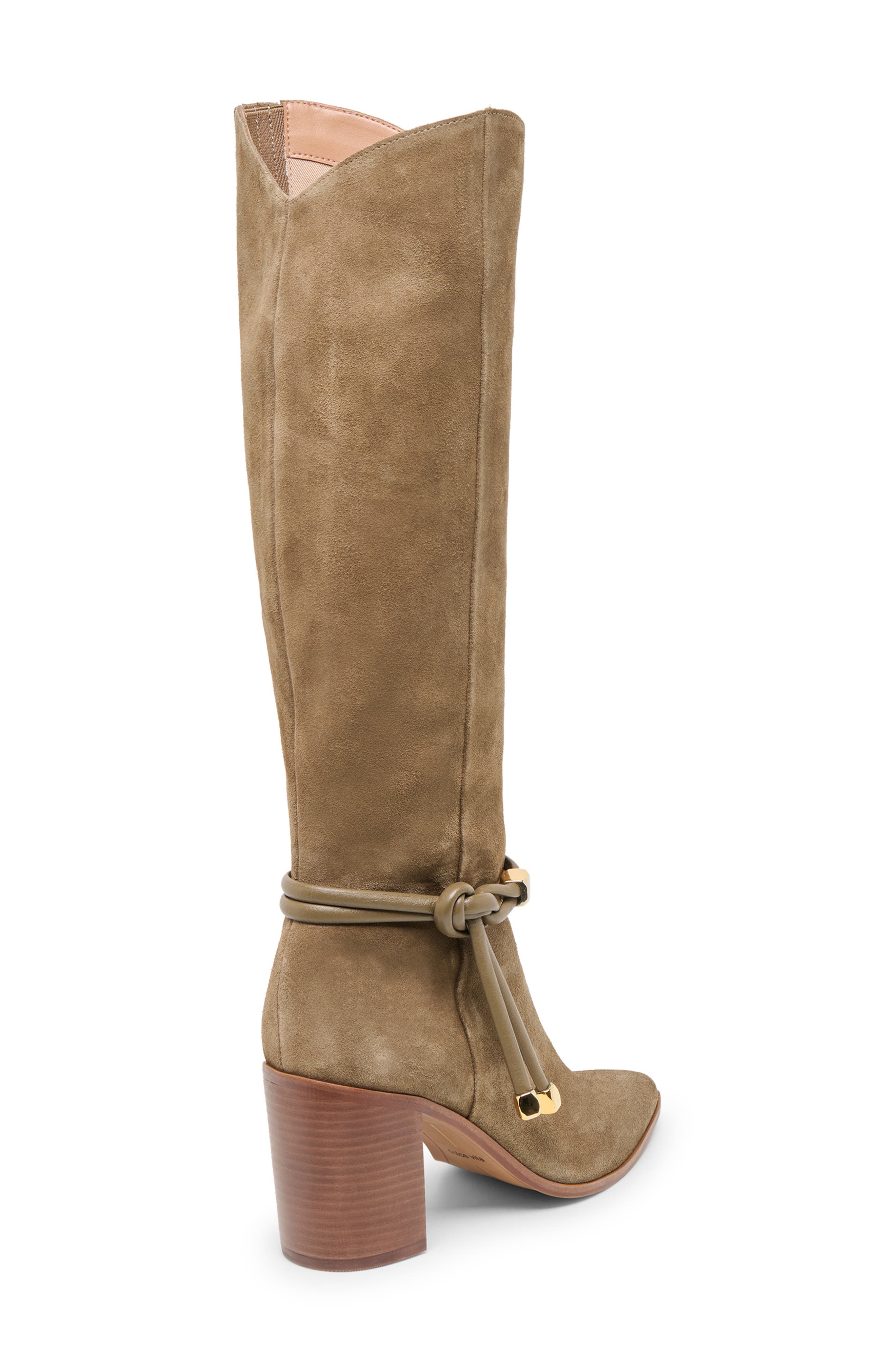 Dolce Vita Tarren Knee High Boot, Alternate, color, Olive Suede