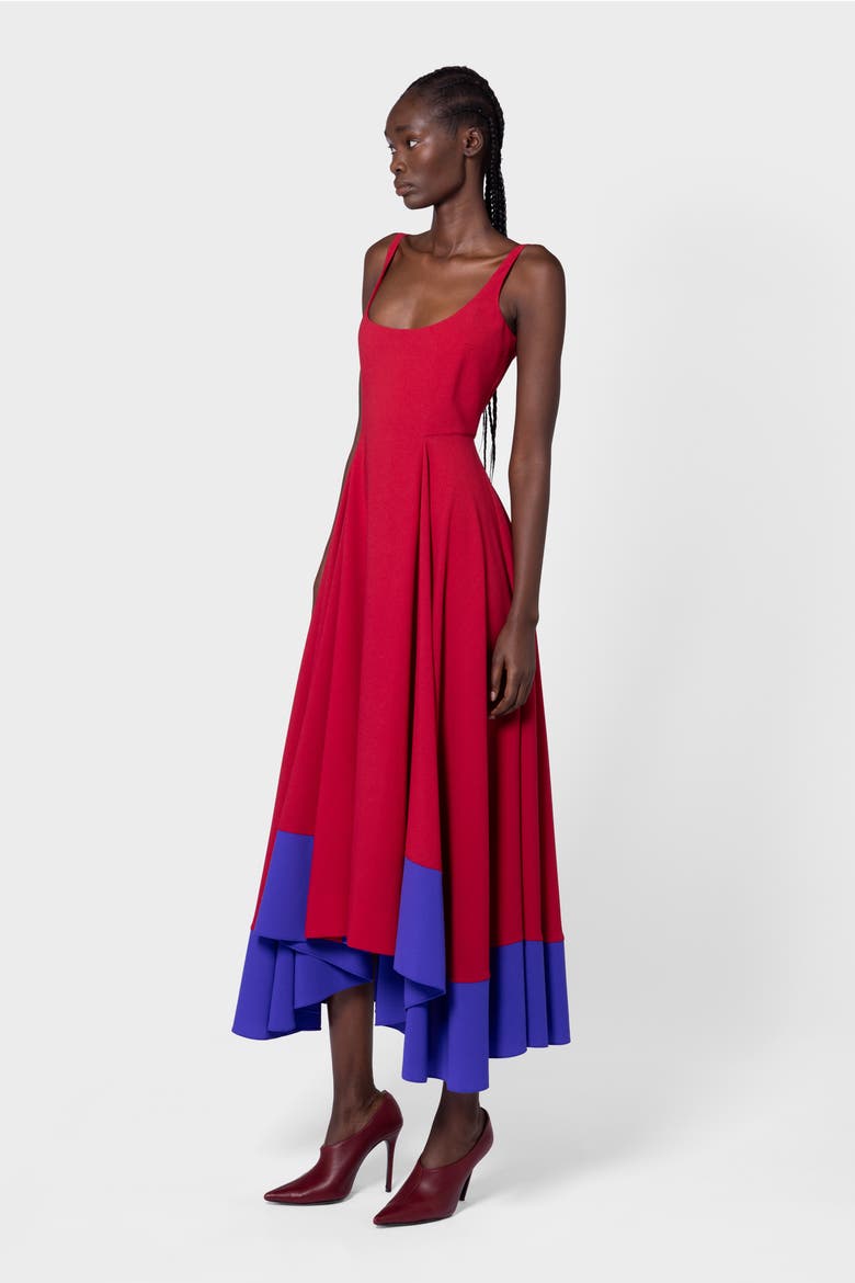 Awn Floaty Midi Dress, Alternate, color, Amaranthus