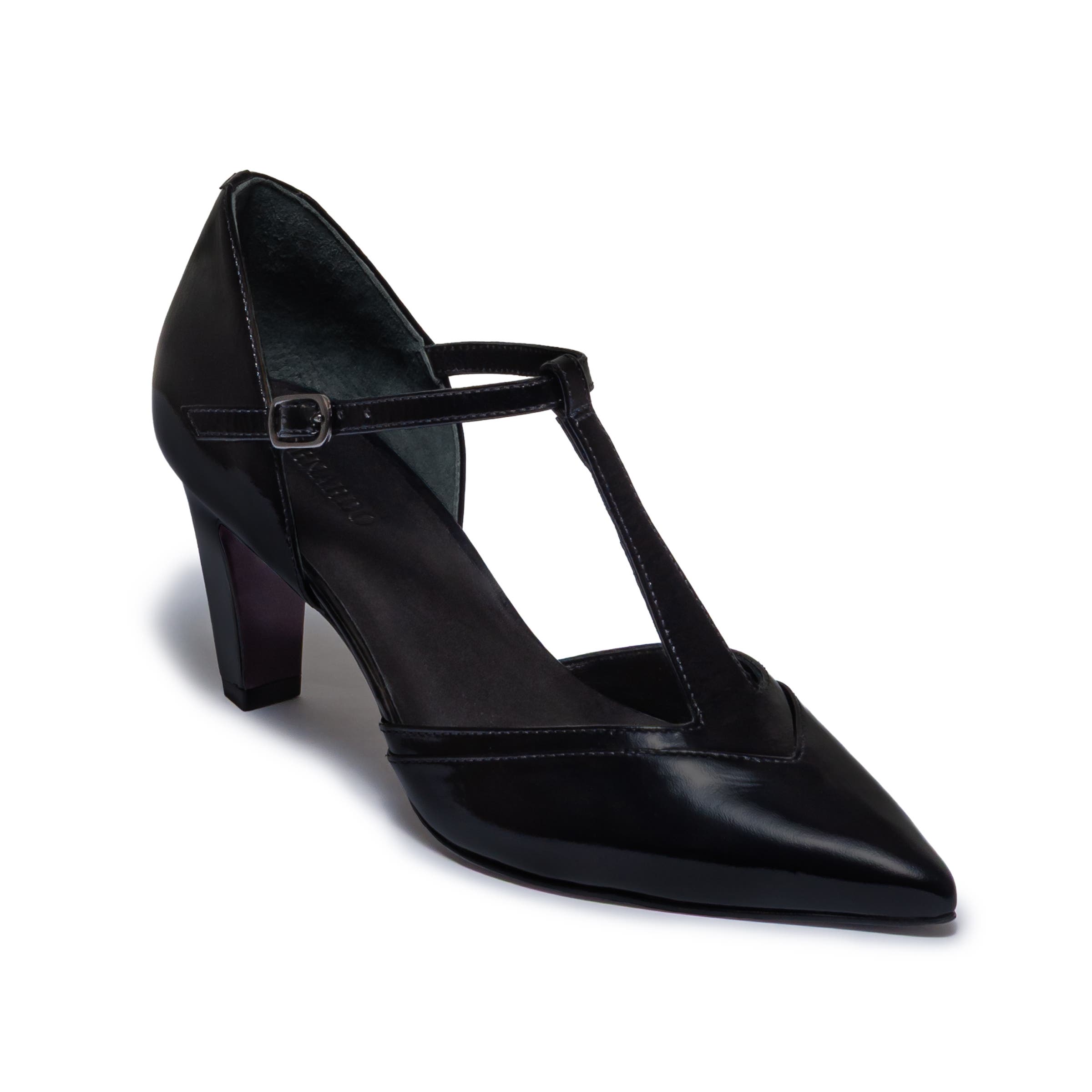 Gianna T-Strap Pump, Alternate, color, BLACK