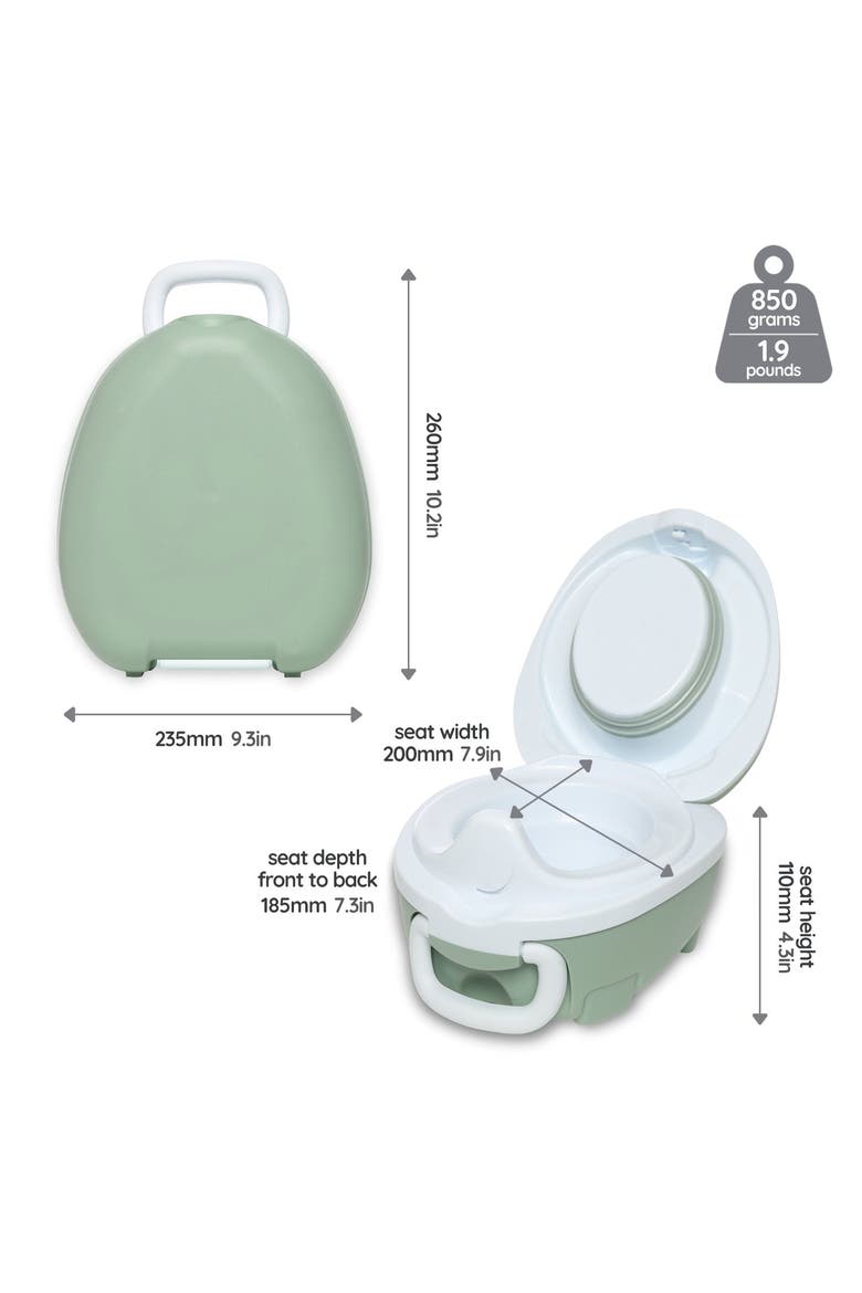at Home and Travel Training Potty Seat, Alternate, color, Sage Green