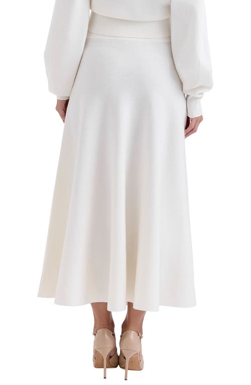 House Of Cb Solara Maxi Sweater Skirt In Ivory