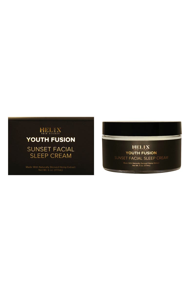 HELIX SKIN SCIENCE Youth Fusion Sunset Facial Sleep Cream with CBD, Alternate, color, 