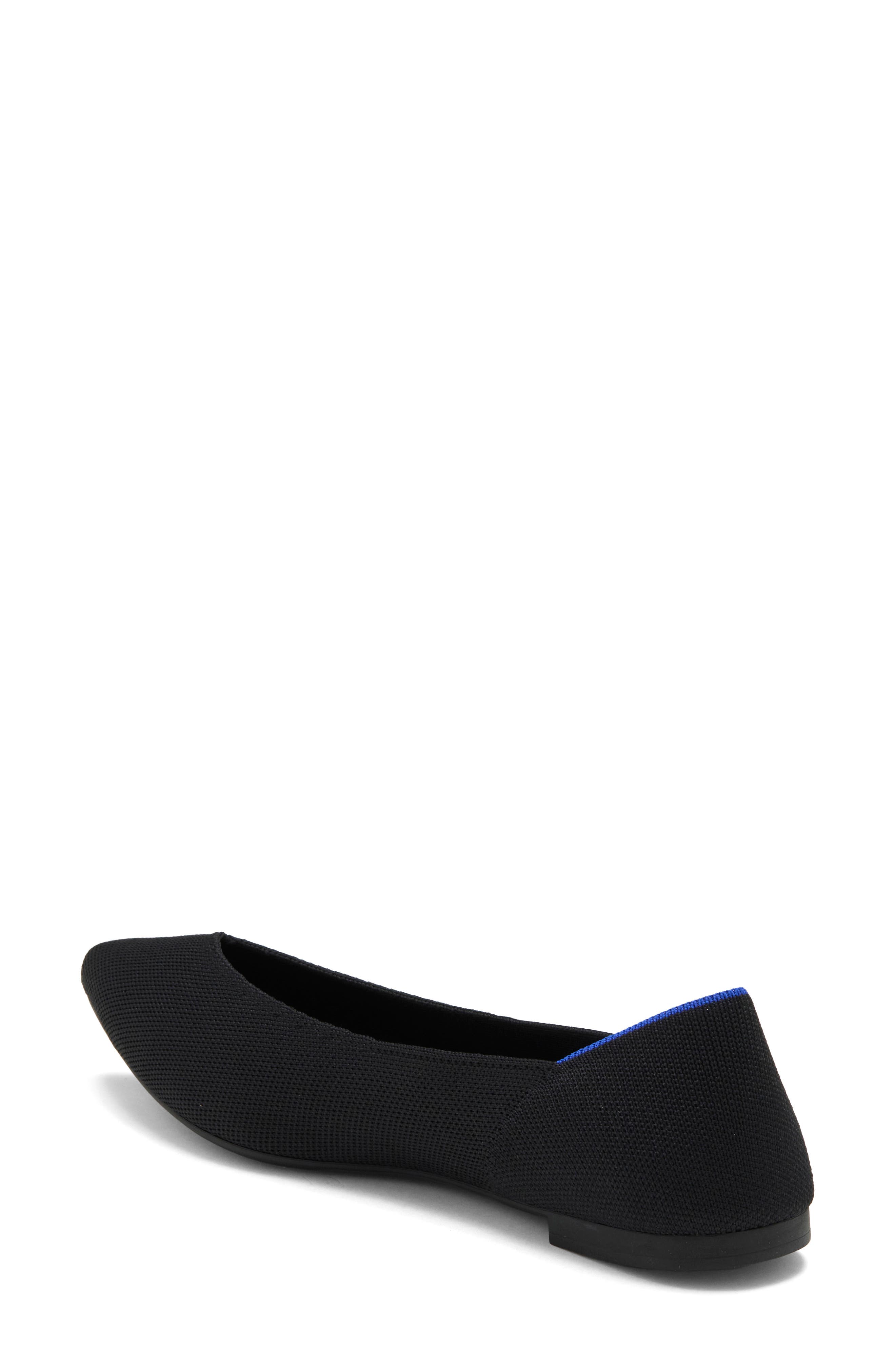 The Point III Pointed Toe Flat, Alternate, color, BLACK