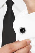 DELMAR Black Onyx Bezel Cufflinks