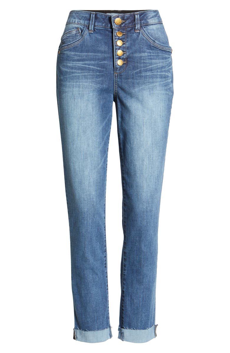 Wit & Wisdom 'Ab'Solution High Waist Ankle Straight Leg Jeans, Alternate, color,