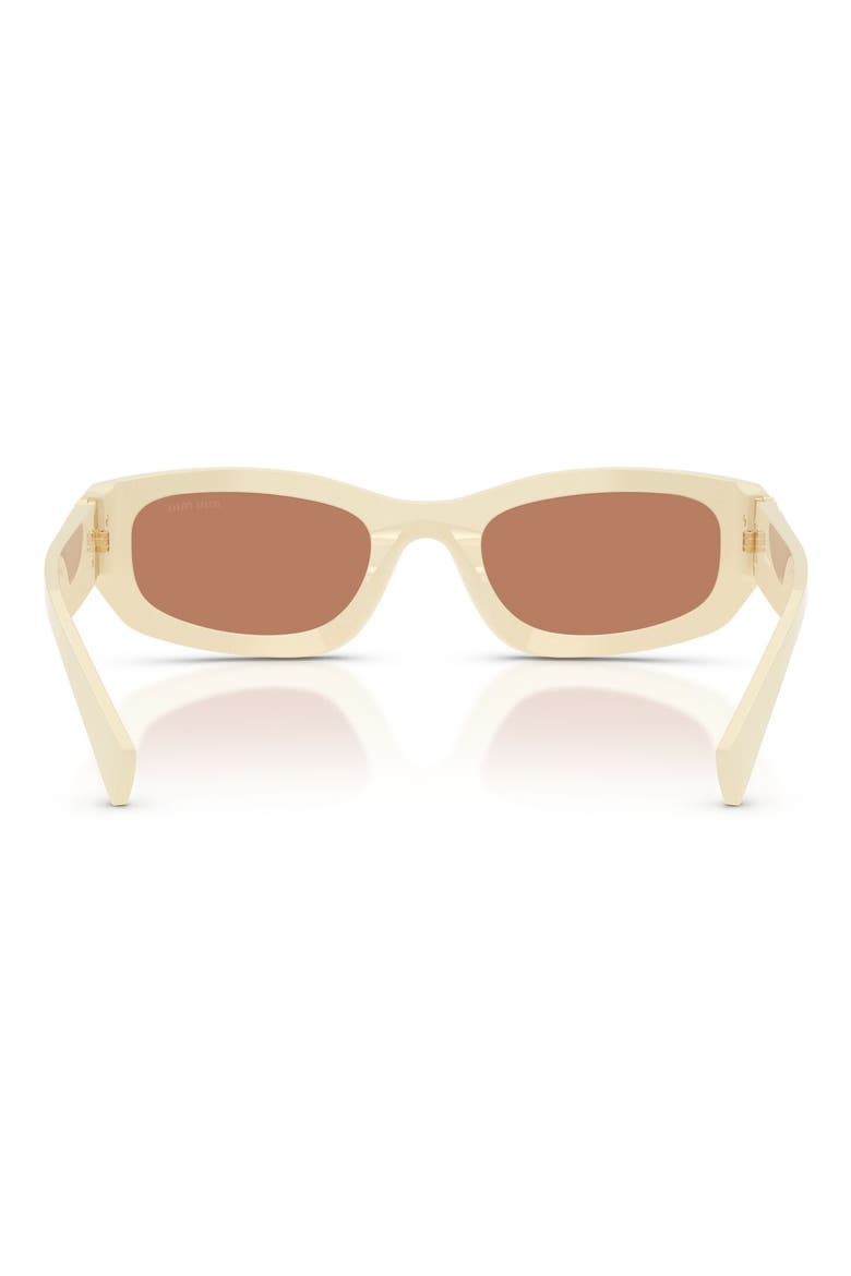 53mm Irregular Sunglasses, Alternate, color, MILK / BROWN