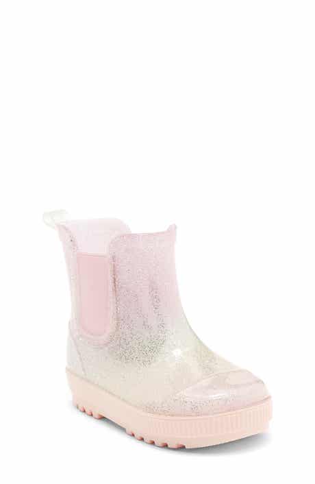 BEARPAW Kids' Pink Glitter Rain Boot