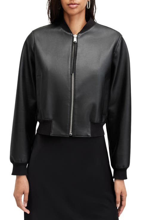 Orten Desserto Faux Leather Bomber Jacket