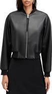 AllSaints Orten Desserto Faux Leather Bomber Jacket