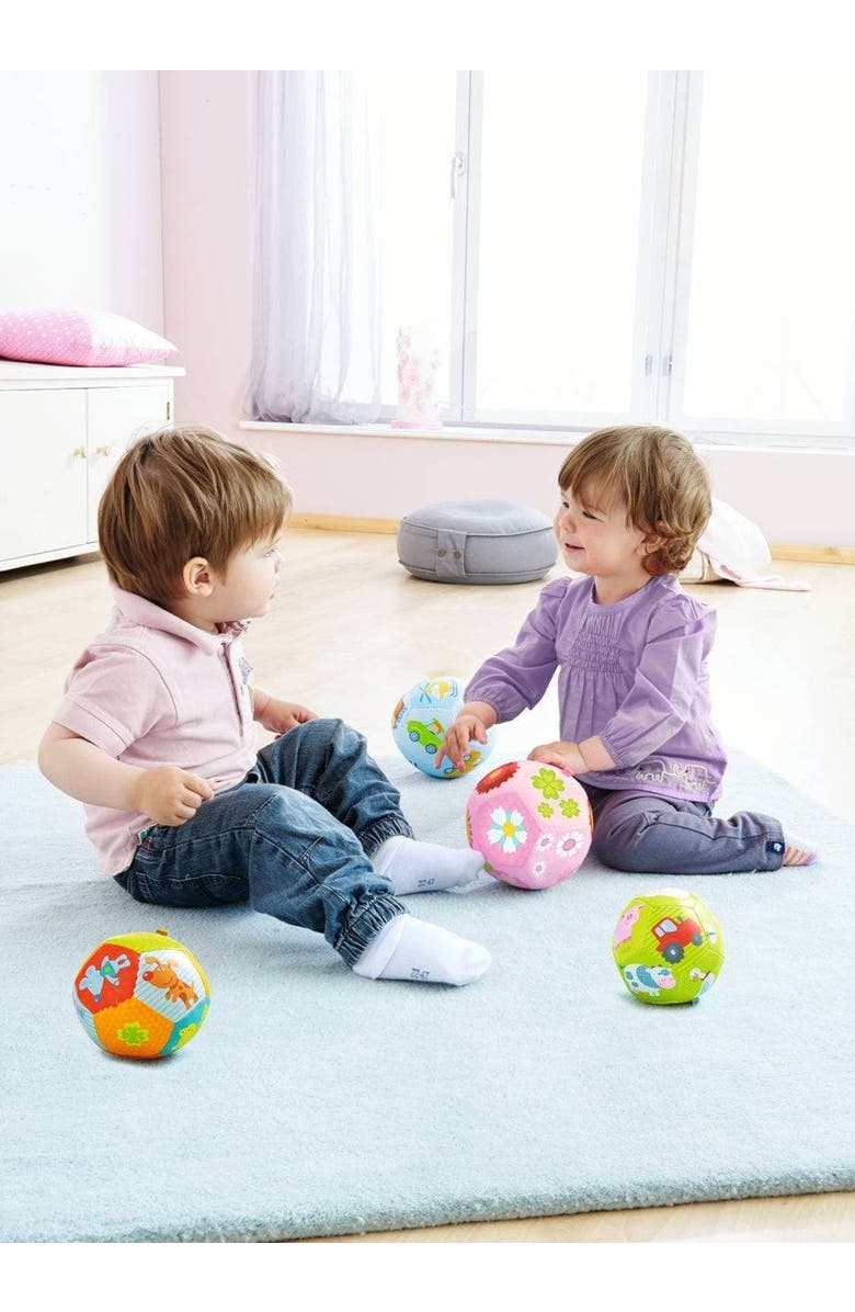 HABA Baby Ball Animal Friends 4.5" for Babies 6 Months and Up, Alternate, color, Multi