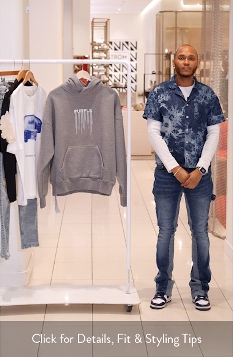 Oversize Drip Logo Heavyweight Fleece Hoodie, sales video thumbnail