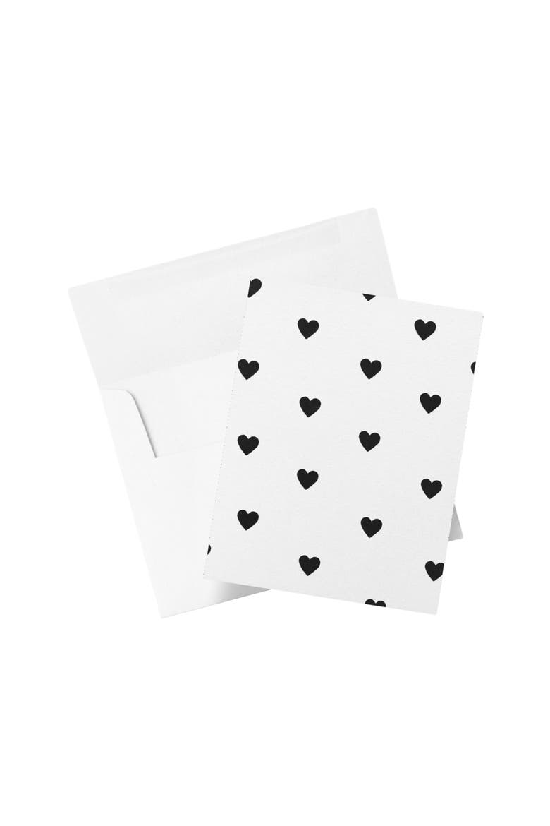 Hearts Boxed Set of 8 Cards, Main, color, Black Hearts