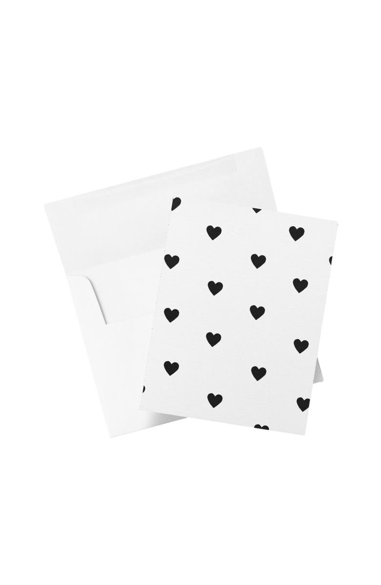Joy Paper Co. Hearts Boxed Set of 8 Cards, Main, color, Black Hearts