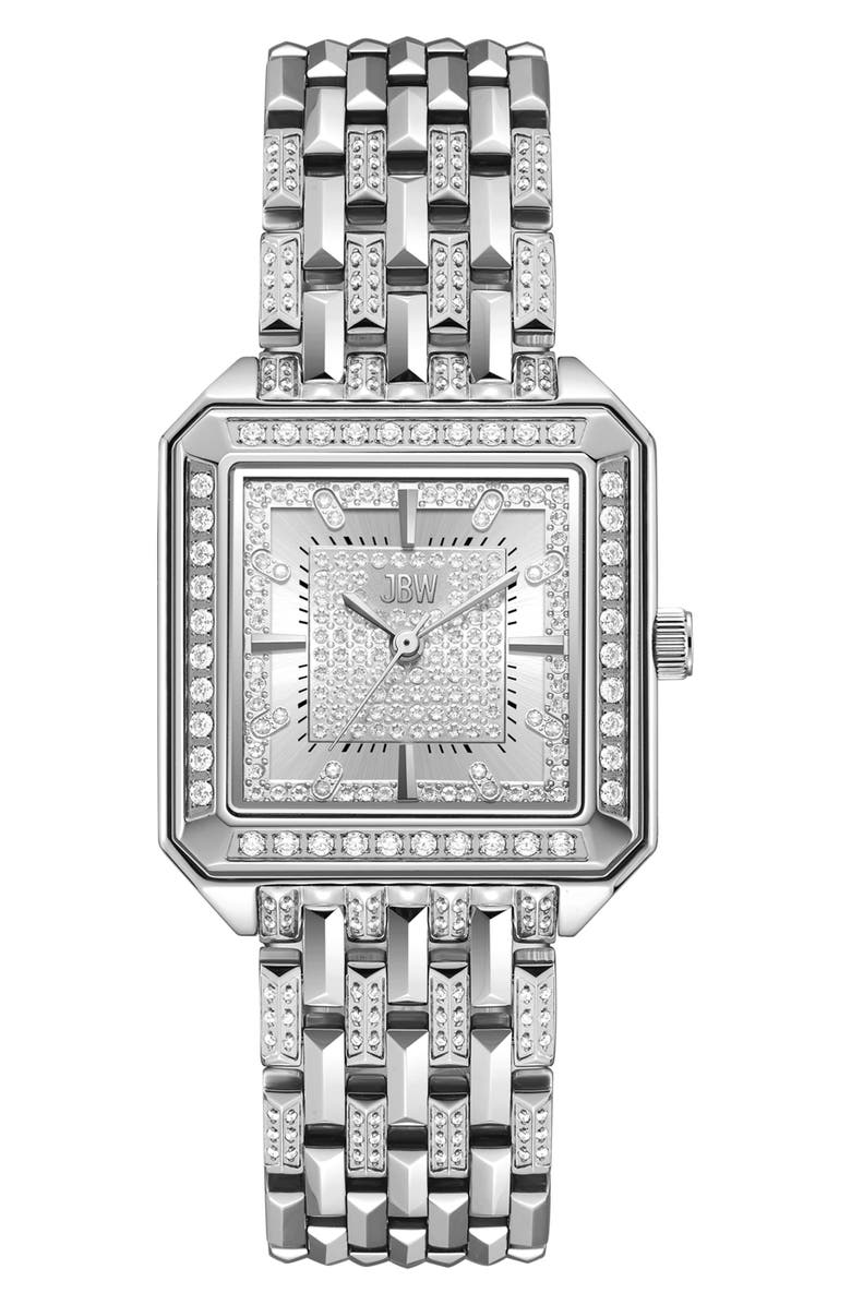 JBW Astra Crystal Pavé Bracelet Watch, 29mm, Main, color, 