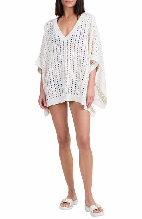 Bruno Magli Openwork Cover-Up Poncho