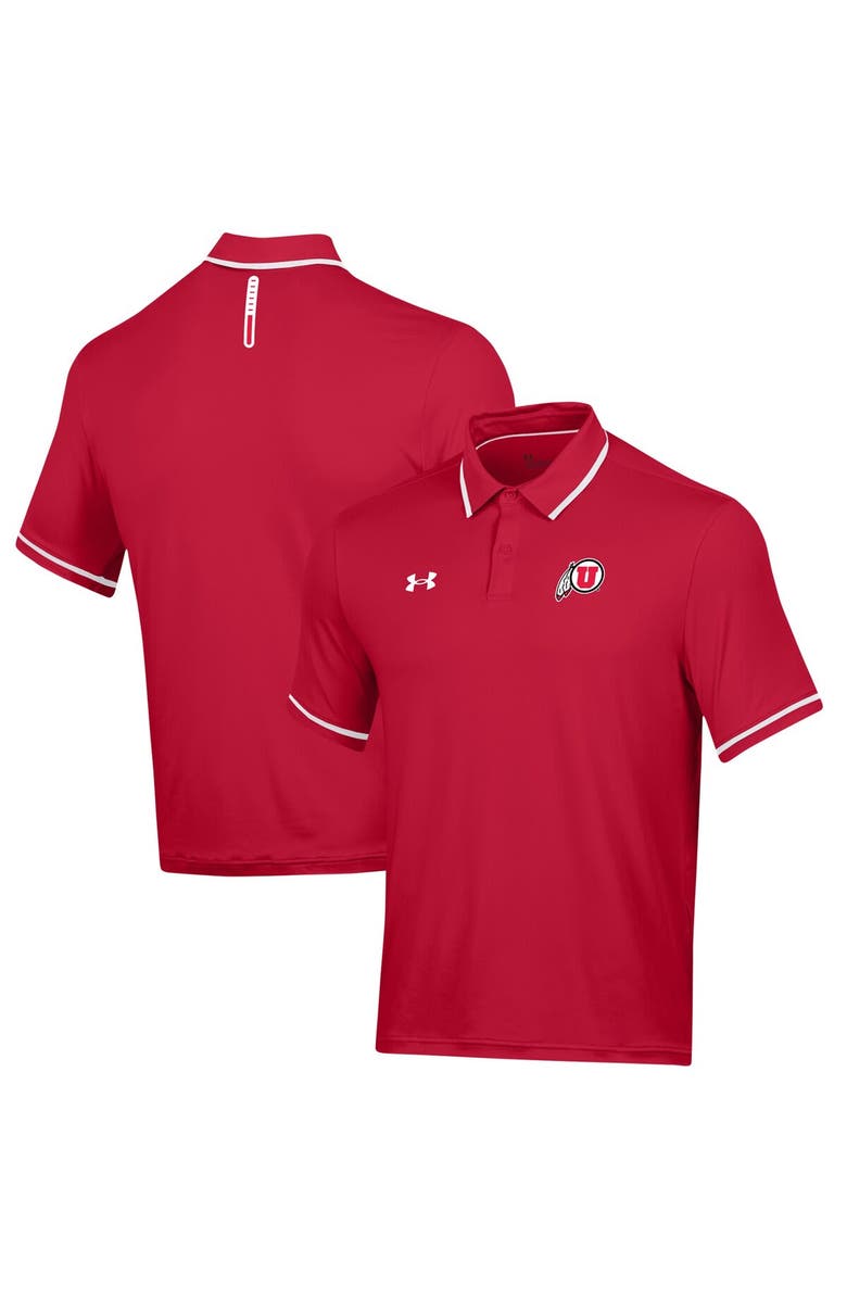 Under Armour Men's Under Armour Red Utah Utes T2 Tipped Performance Polo, Main, color, 