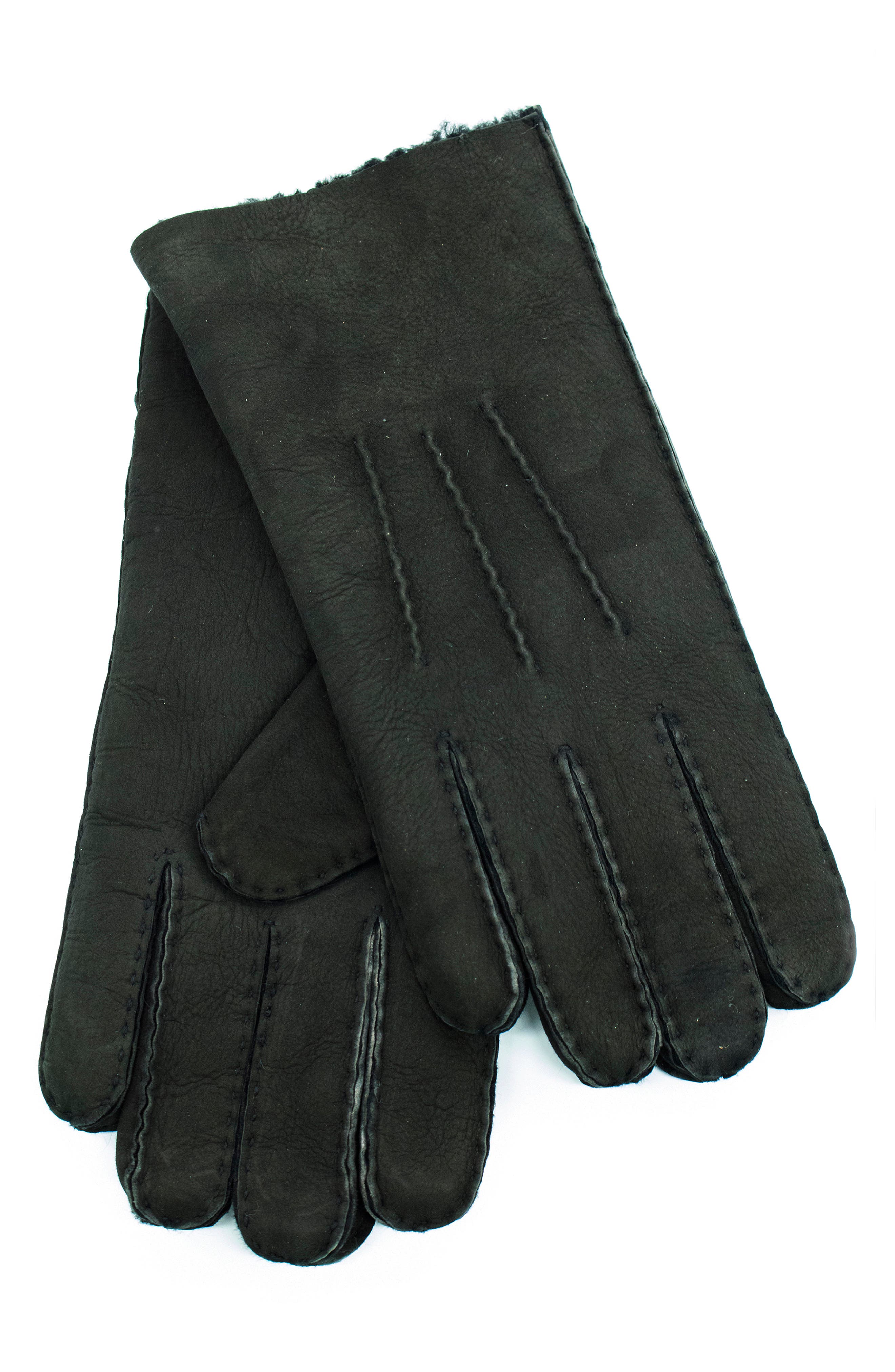 Portolano Genuine Shearling Trimmed Gloves