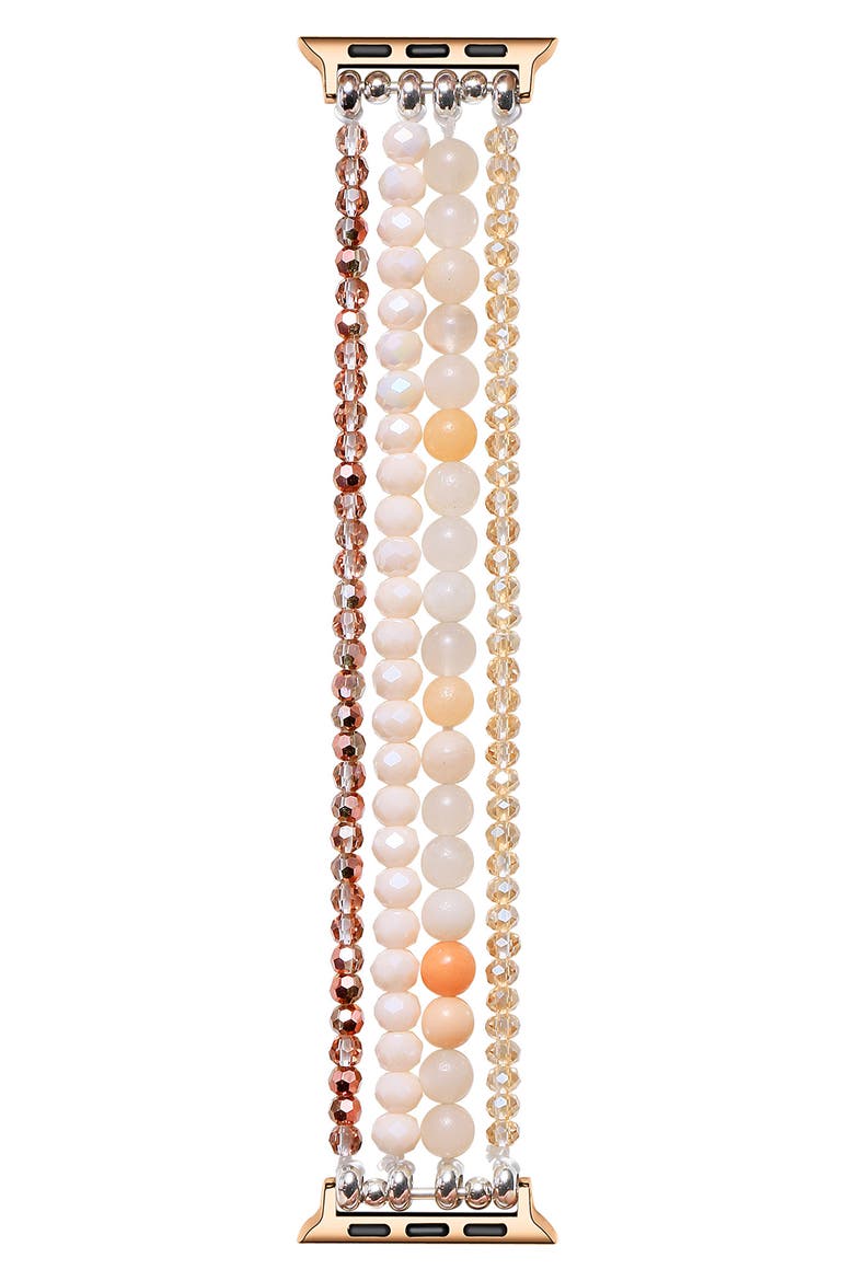 Demi Beaded Apple Watchband, Main, color, PINK