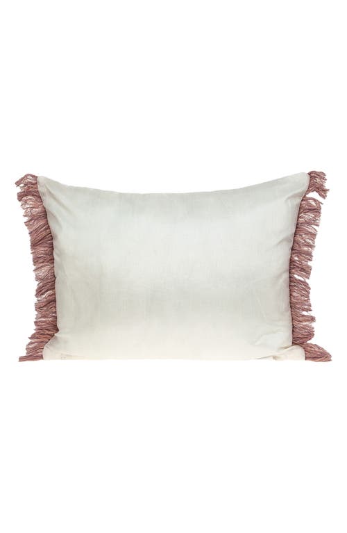 Parkland Collection Paisley Embroidered Accent Pillow In White/ivory Multi