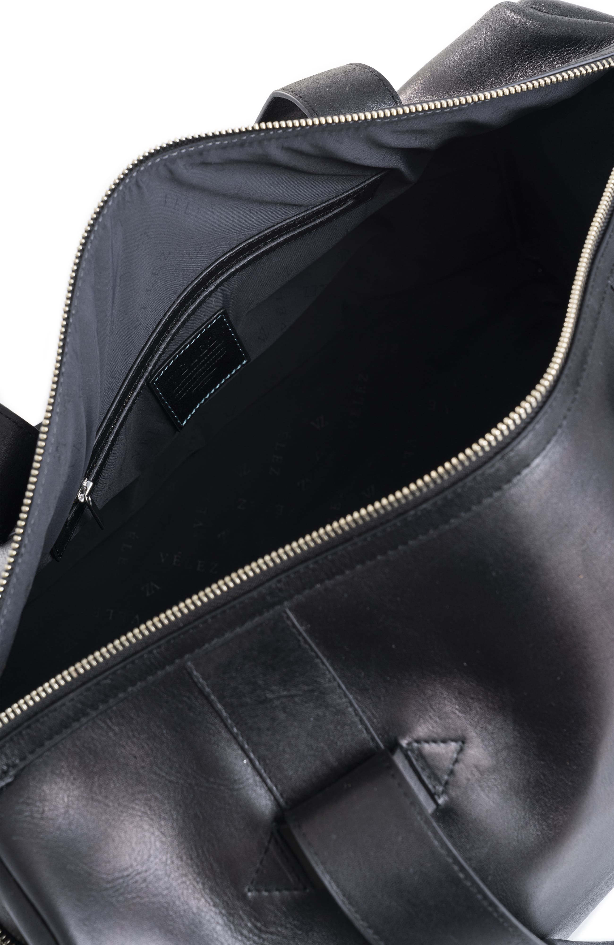 Velez Leather Duffle Bag  Aged Effect, Alternate, color, Black