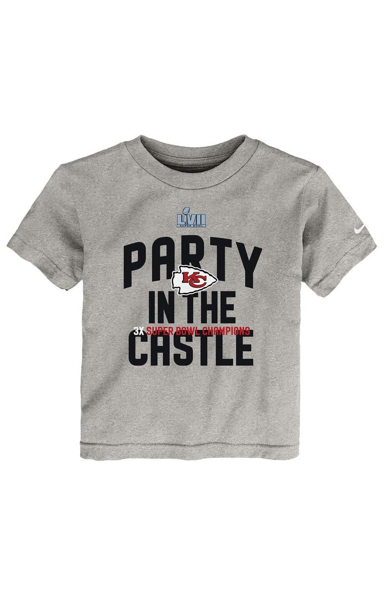 Nike Toddler Nike Heather Gray Kansas City Chiefs Super Bowl LVII Champions Parade T-Shirt, Alternate, color, 