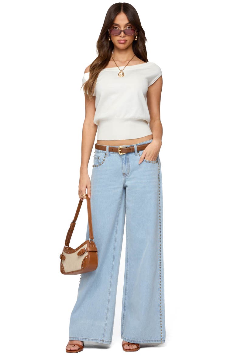 Michaela One-Shoulder Top, Alternate, color, WHITE