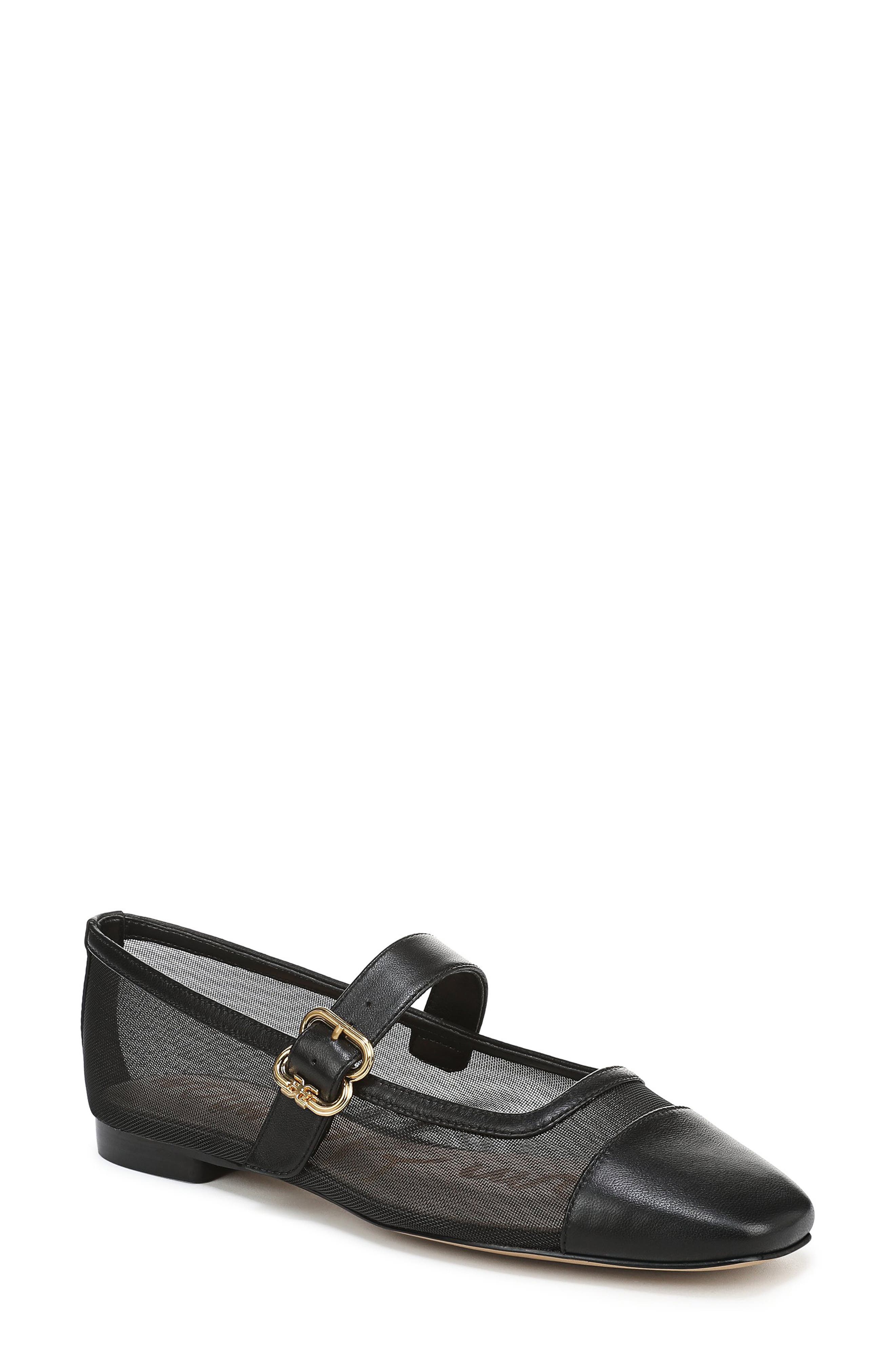 Sam Edelman Miranda Mary Jane Flat, Main, color, Black