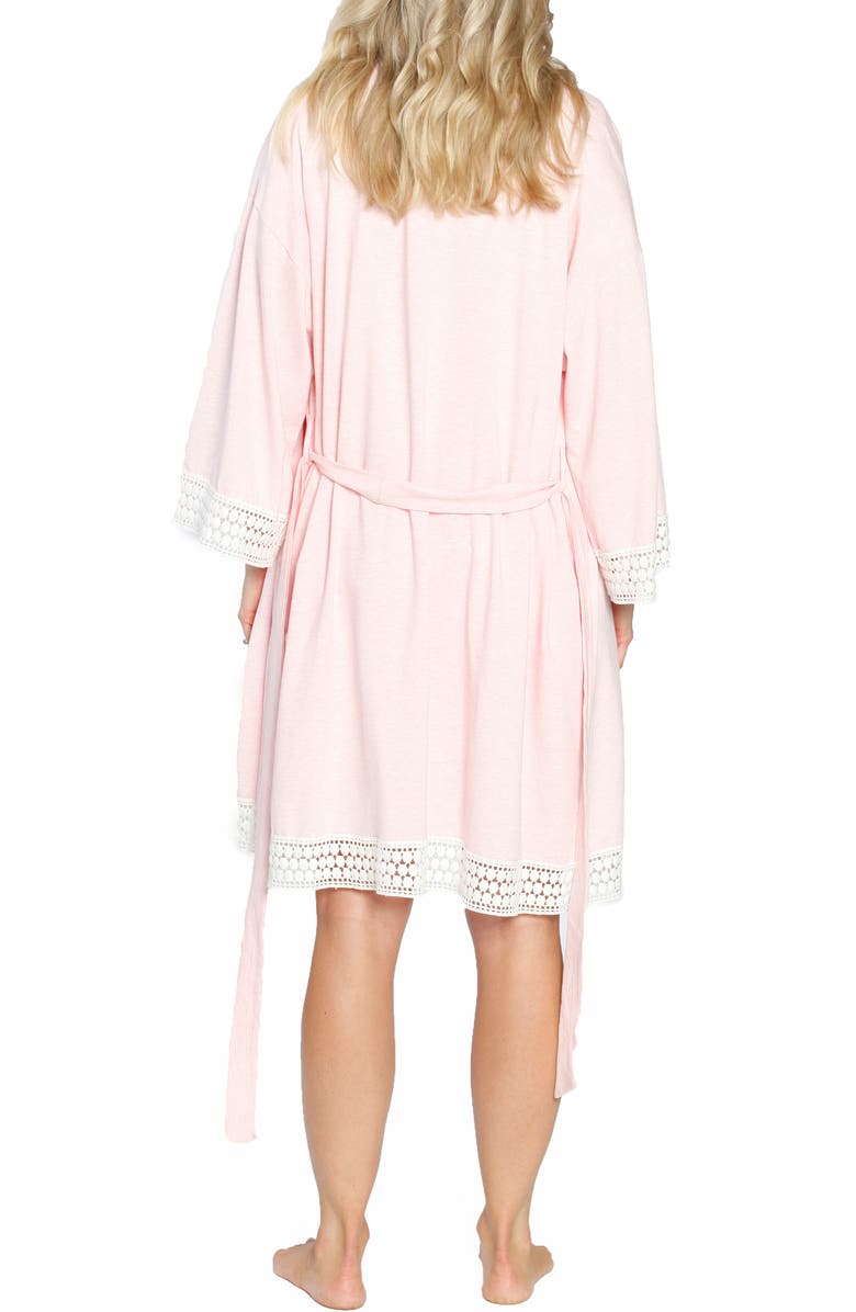 Angel Maternity Ruby Joy Maternity/Nursing Sleep Shirt, Robe & Baby Blanket Pouch Set, Alternate, color,