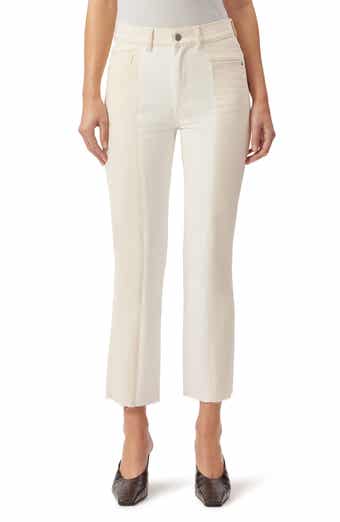 Patti Frayed High Waist Ankle Straight Leg Jeans