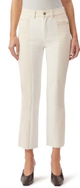 DL1961 Patti Frayed High Waist Ankle Straight Leg Jeans